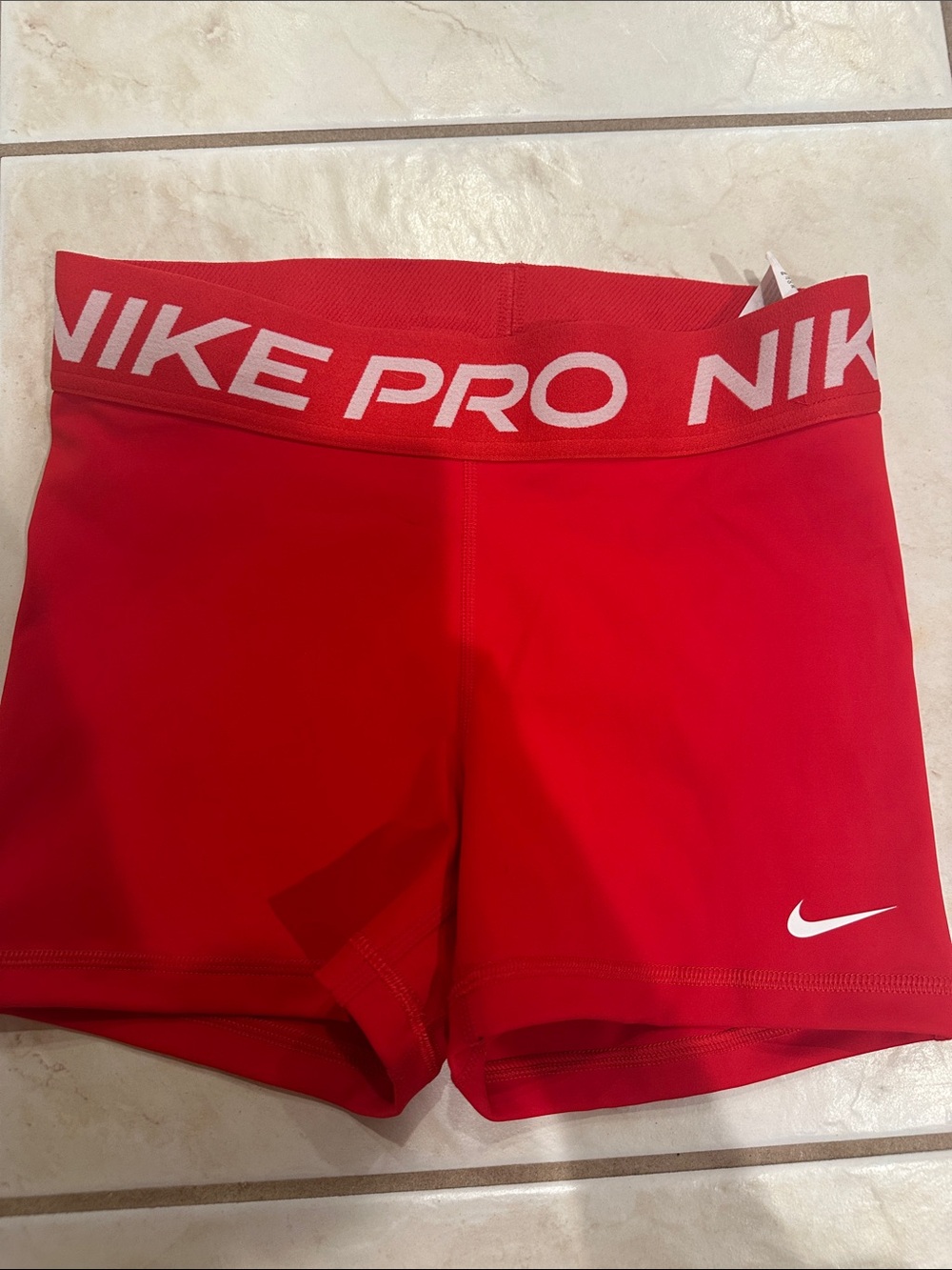 Nike Pro Women's Red Performance Athletic Shorts
